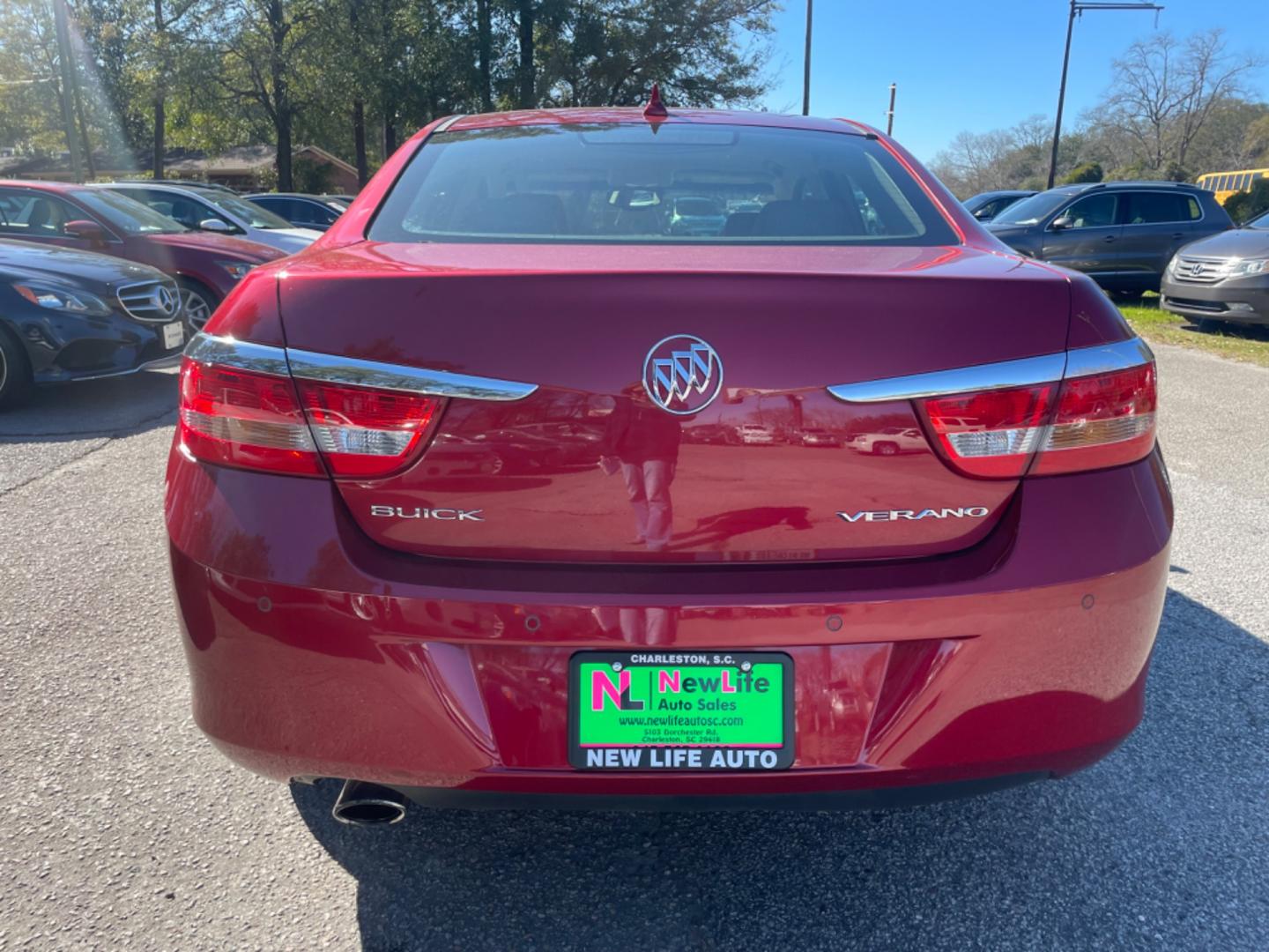 2012 RED BUICK VERANO CONVENIENCE GROUP (1G4PR5SK2C4) with an 2.4L engine, Automatic transmission, located at 5103 Dorchester Rd., Charleston, SC, 29418-5607, (843) 767-1122, 36.245171, -115.228050 - Photo#5